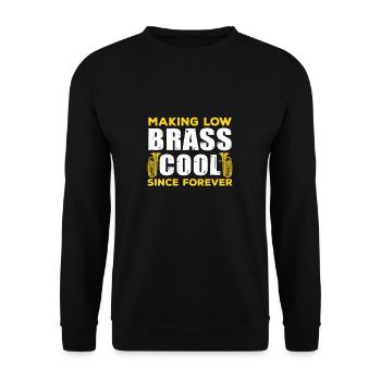 Lustiger Euphonium Making Low Brass Coo Lustiger - Unisex Pullover - Schwarz - Vorne - Alina (178cm) & Michal (187cm)