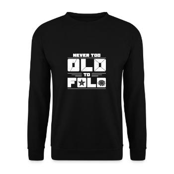 Never Too Old Funny Paper Folding Artist for - Unisex Sweatshirt - black - Front - Alina (178cm) & Michal (187cm)