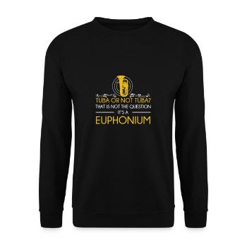 Euphoniumspieler Tuba Or Not Tuba Lustiger - Unisex Pullover - Schwarz - Vorne - Alina (178cm) & Michal (187cm)