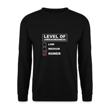Équipe d’aviron amusante au plus haut niveau - Sweat-shirt Unisexe - noir - Devant - Alina (178cm) & Michal (187cm)