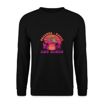 Bunco Bunco Party Beaches Booze And Bunco, - Unisex Sweatshirt - black - Front - Alina (178cm) & Michal (187cm)