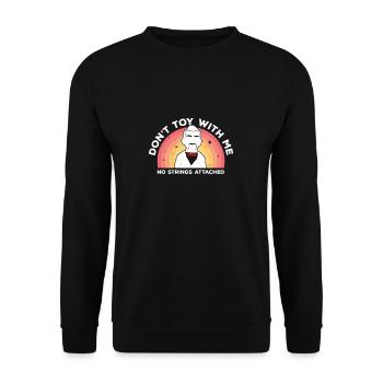 Cool ventriloquist dummy Don't Toy With Me - Unisex Sweatshirt - black - Front - Alina (178cm) & Michal (187cm)