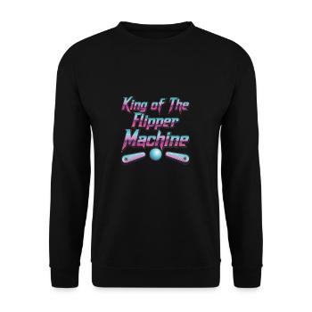 Flipper King of the Flipper Machine Funny - Unisex Sweatshirt - black - Front - Alina (178cm) & Michal (187cm)