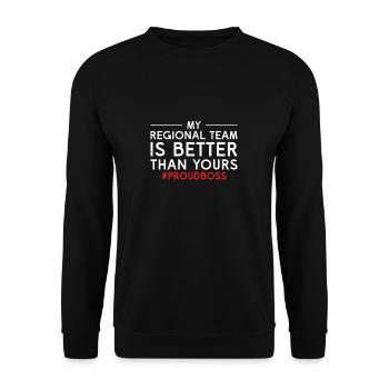 Regional Manager My Team Fun Job Leadership - Unisex Sweatshirt - black - Front - Alina (178cm) & Michal (187cm)