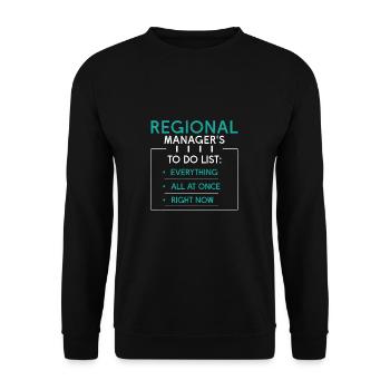 Regional Manager All funny things at once - Unisex Sweatshirt - black - Front - Alina (178cm) & Michal (187cm)