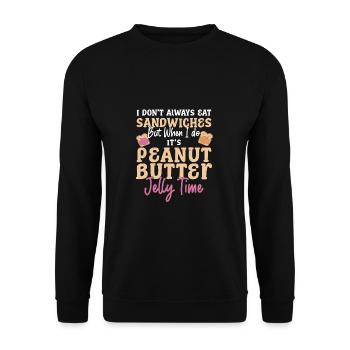 Erdnussbutter, Gelee, Sandwiches, lustiger Snack - Unisex Pullover - Schwarz - Vorne - Alina (178cm) & Michal (187cm)