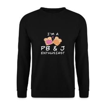 Snack amusant pour les amateurs de beurre de cacahuète et - Sweat-shirt Unisexe - noir - Devant - Alina (178cm) & Michal (187cm)