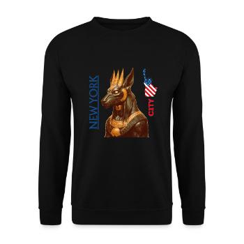 NEW YORK - NGA LUFWA - Unisex Sweatshirt - black - Front - Alina (178cm) & Michal (187cm)