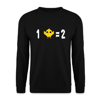 Chick Humor Gift Theme Garden Chicken Coop - Unisex Sweatshirt - black - Front - Alina (178cm) & Michal (187cm)