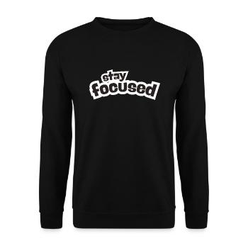 Restez concentré - Sweat-shirt Unisexe - noir - Devant - Alina (178cm) & Michal (187cm)