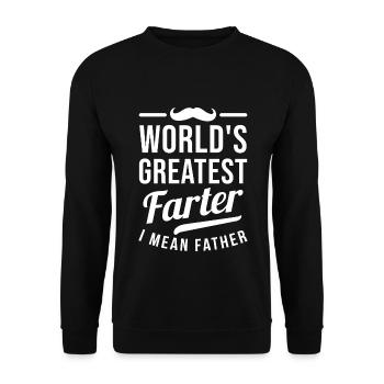 Le plus grand farter du monde que je veux dire père - Sweat-shirt Unisexe - noir - Devant - Alina (178cm) & Michal (187cm)