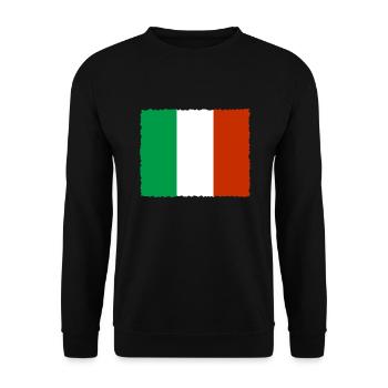 Italy Flag Vintage Italian Flag Used Look - Unisex Sweatshirt - black - Front - Alina (178cm) & Michal (187cm)