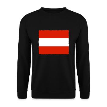 Austria Flag Austria Austrian Flag AT - Unisex Sweatshirt - black - Front - Alina (178cm) & Michal (187cm)