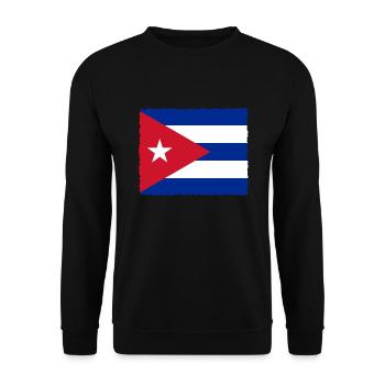 Cuba Flag Caribbean Vacation Cuba Travel Havana - Unisex Sweatshirt - black - Front - Alina (178cm) & Michal (187cm)