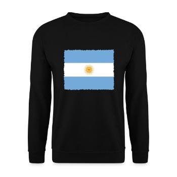 Drapeau de l’Argentine Amérique du Sud Drapeau de l’Argentine - Sweat-shirt Unisexe - noir - Devant - Alina (178cm) & Michal (187cm)