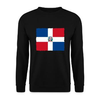 Dominican Republic Flag Dom Rep Flag Travel - Unisex Sweatshirt - black - Front - Alina (178cm) & Michal (187cm)