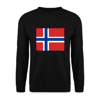 Drapeau de la Norvège Drapeau de la Scandinavie Drapeau de la Norvège - Sweat-shirt Unisexe - noir - Devant - Alina (178cm) & Michal (187cm)