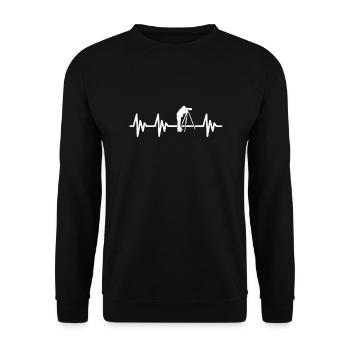 Photographer heartbeat photography - Unisex Sweatshirt - black - Front - Alina (178cm) & Michal (187cm)