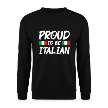 Drapeau de l’Italie Drapeau italien Vintage Look vieilli - Sweat-shirt Unisexe - noir - Devant - Alina (178cm) & Michal (187cm)