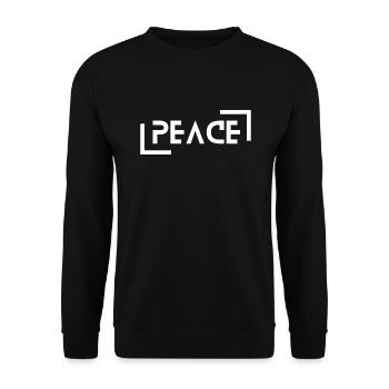 Peace - Unisex Sweatshirt - black - Front - Alina (178cm) & Michal (187cm)