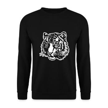 Tiger - Unisex Pullover - Schwarz - Vorne - Alina (178cm) & Michal (187cm)