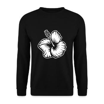 Hibiskus - Unisex Pullover - Schwarz - Vorne - Alina (178cm) & Michal (187cm)