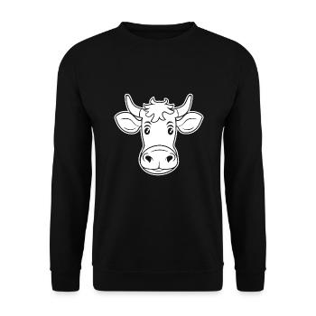 Vache Vaches - Sweat-shirt Unisexe - noir - Devant - Alina (178cm) & Michal (187cm)