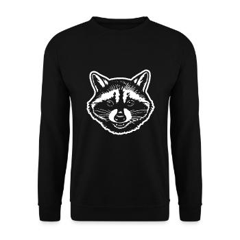Raton laveur - Sweat-shirt Unisexe - noir - Devant - Alina (178cm) & Michal (187cm)