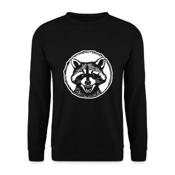 Raton laveur - Sweat-shirt Unisexe - noir - Devant - Alina (178cm) & Michal (187cm)