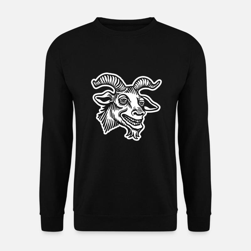 Steinbock Ziege - Unisex Pullover - Schwarz