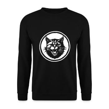 Chat Chats Chat Dame Chat Amoureux Chat Visage - Sweat-shirt Unisexe - noir - Devant - Alina (178cm) & Michal (187cm)