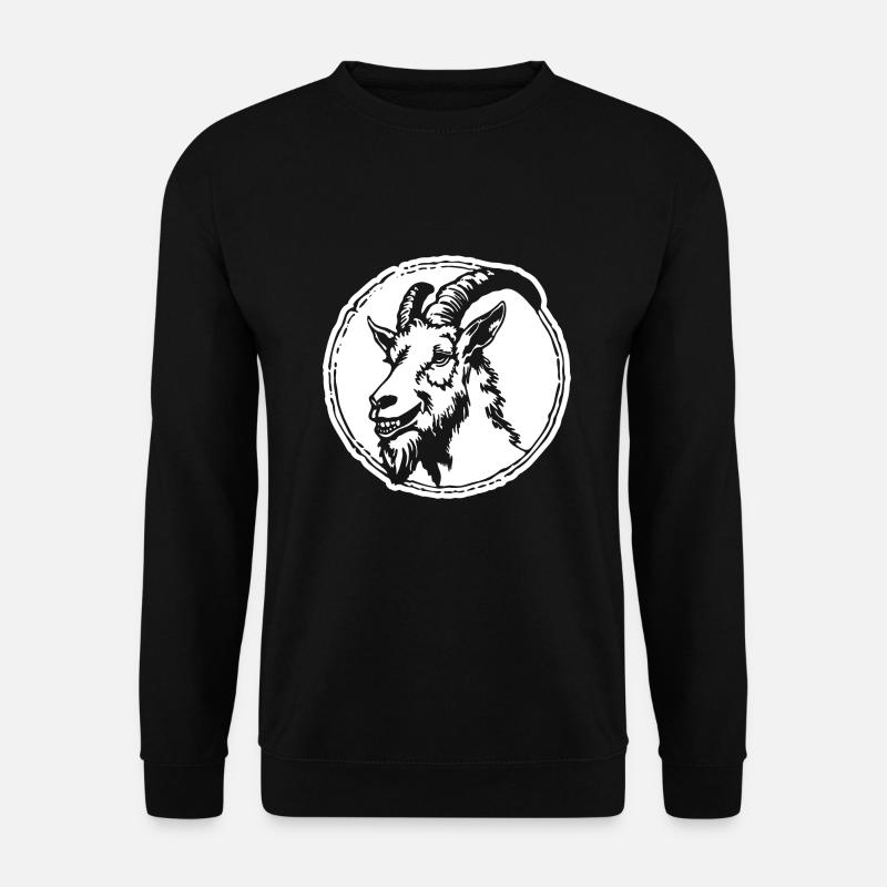 Ziege Steinbock Ziegenbock - Unisex Pullover - Schwarz