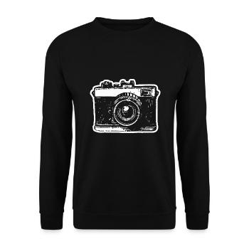 Kamera Fotograf Fotografieren - Unisex Pullover - Schwarz - Vorne - Alina (178cm) & Michal (187cm)