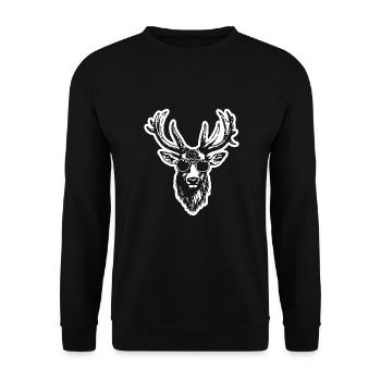 Chevreuil, faon, chevreuil - Sweat-shirt Unisexe - noir - Devant - Alina (178cm) & Michal (187cm)
