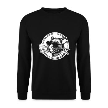 Mouse Rat - Unisex Sweatshirt - black - Front - Alina (178cm) & Michal (187cm)
