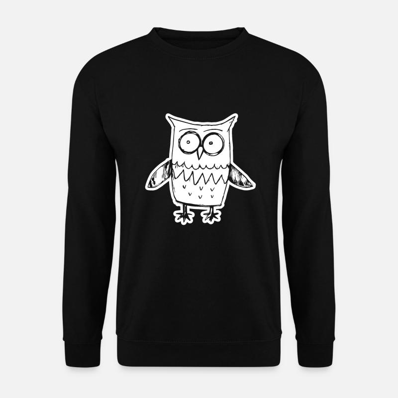 Eule Eulen Vogel - Unisex Pullover - Schwarz