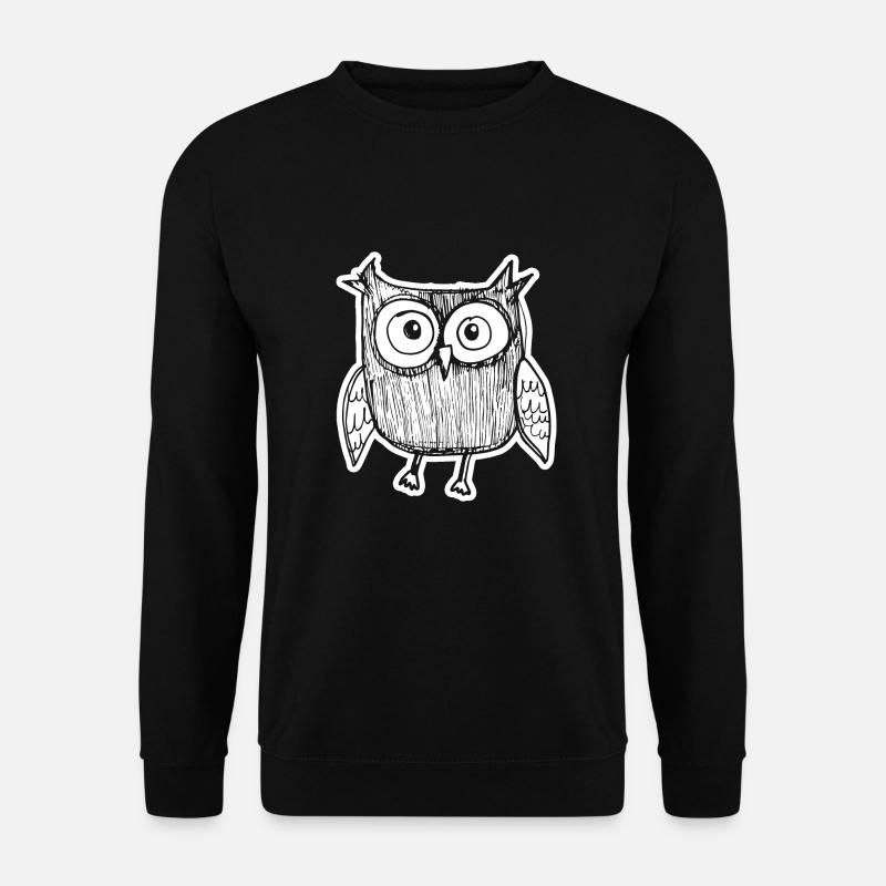 Eule Eulen Vogel - Unisex Pullover - Schwarz
