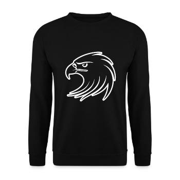 Eagle Eagle Head - Unisex Sweatshirt - black - Front - Alina (178cm) & Michal (187cm)