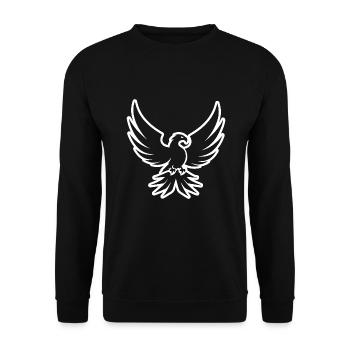 Eagle Eagle Head - Unisex Sweatshirt - black - Front - Alina (178cm) & Michal (187cm)