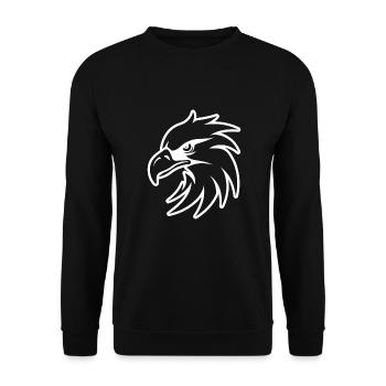 Eagle Eagle Head - Unisex Sweatshirt - black - Front - Alina (178cm) & Michal (187cm)