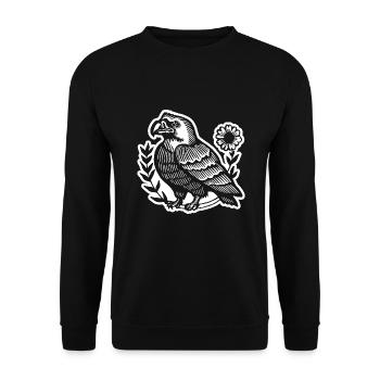 Eagle Eagle Head - Unisex Sweatshirt - black - Front - Alina (178cm) & Michal (187cm)