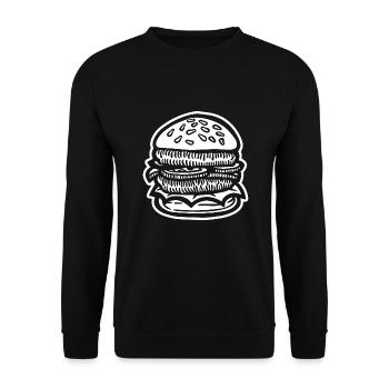 Hamburg burgers - Unisex Sweatshirt - black - Front - Alina (178cm) & Michal (187cm)