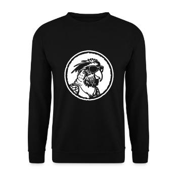 Perroquet oiseau - Sweat-shirt Unisexe - noir - Devant - Alina (178cm) & Michal (187cm)