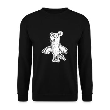 Perroquet oiseau - Sweat-shirt Unisexe - noir - Devant - Alina (178cm) & Michal (187cm)