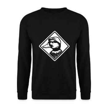 Ente Enten - Unisex Pullover - Schwarz - Vorne - Alina (178cm) & Michal (187cm)