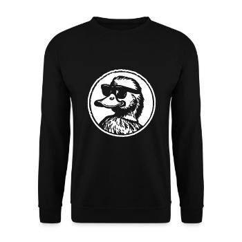 Ente Enten - Unisex Pullover - Schwarz - Vorne - Alina (178cm) & Michal (187cm)