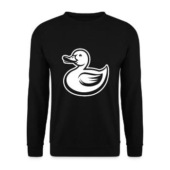Ente Enten - Unisex Pullover - Schwarz - Vorne - Alina (178cm) & Michal (187cm)