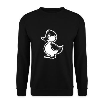 Ente Enten - Unisex Pullover - Schwarz - Vorne - Alina (178cm) & Michal (187cm)
