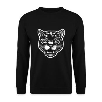 Panther - Unisex Pullover - Schwarz - Vorne - Alina (178cm) & Michal (187cm)