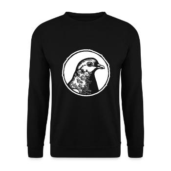 Taube Tauben Taubenzüchter Geschenk - Unisex Pullover - Schwarz - Vorne - Alina (178cm) & Michal (187cm)
